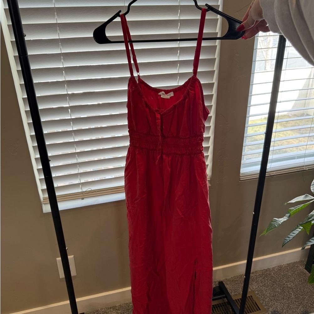 Ingrid & Isabel Red Midi Maternity Dress